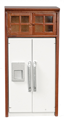 Refrigerator with cabinet, Walnut